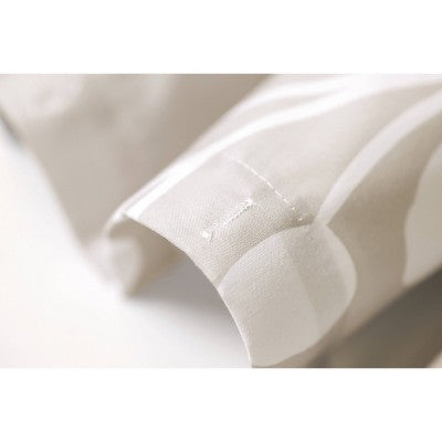 iDESIGN 72"x72" Isla Floral Fabric Bathroom Shower Curtain Taupe: Woven Polyester, Buttonhole Top
