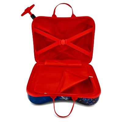 Marvel Kids' Spider-Man Hardside Carry On Ride-On Suitcase