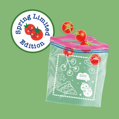 Ziploc Spring Tomato Print Food Storage Gallon Bag - 38ct: Seal Lock, Multipurpose, Snacks