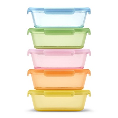 Ello 10pc Snap and Nest Meal Prep Food Storage Containers Multicolor Brights