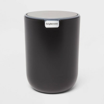 Small Desktop Wastebasket Black - Brightroom: Plastic Indoor Trash Can, 1.5L Capacity, Swing-Top, 6.49" Height