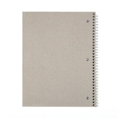 Yoobi Evolve 1 Subject Notebooks 8"x10.5" College Ruled Charcoal Striped