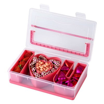 Cook With Color I Love U Sentiment Snack Box Food Storage Container