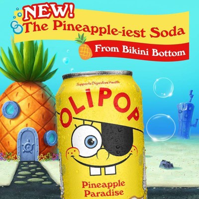OLIPOP Spongebob Pineapple Paradise Soda - 4pk/12 fl oz Cans