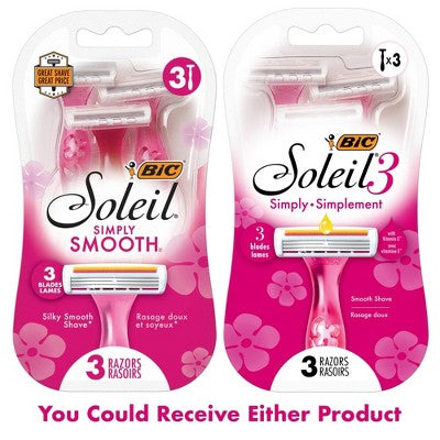 BiC Soleil Women's 3 Blade Disposable Razors - 3ct