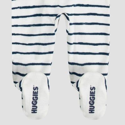 Huggies Baby 2pk Happy Face Organic Sleep N' Play Gray/Blue 3M