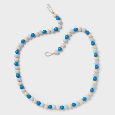 72" Hanukkah Wooden Bead Garland - Spritz
