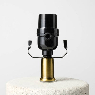 Ceramic Lamp Base with Reactive Glaze White - Threshold designed with Studio McGee