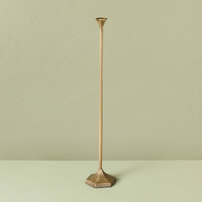 30"x5.8" Oversized Floor Taper Candlestick Brass - Hearth & Hand with Magnolia (LOCAL PICKUP ONLY)