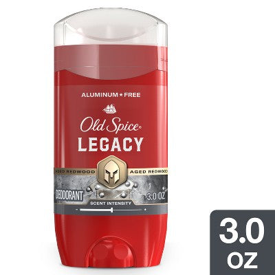 Old Spice Men's Long-Lasting Freshness 24-Hour Odor Protection Red Collection Deodorant - Legacy - 3oz