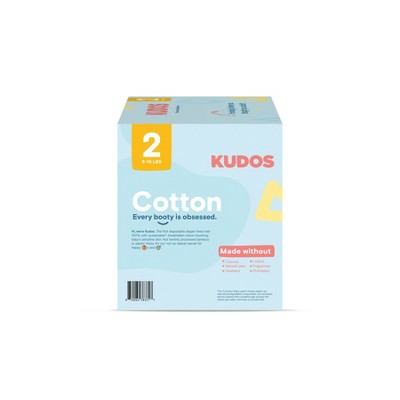 Kudos Chlorine Free Cotton-Lined Disposable Diapers - Size 2 - 66ct