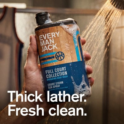 Every Man Jack Limited Edition Full Court Collection Hydrating Men's Body Wash - Court Storm Sea Spray - 13.5 fl oz