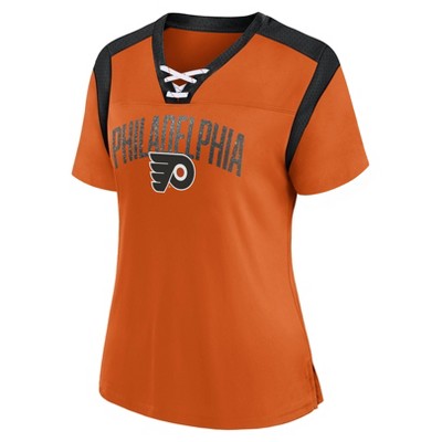NHL Philadelphia Flyers Women's Lightweight Fashion Jersey - L: Cotton V Neck Pullover