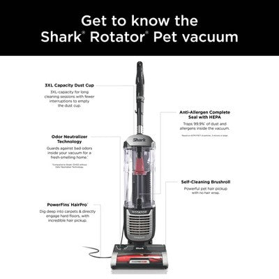 Shark Rotator Pet Upright Vacuum with PowerFins HairPro and Odor Neutralizer Technology - ZU102 (LOCAL PICKUP ONLY)