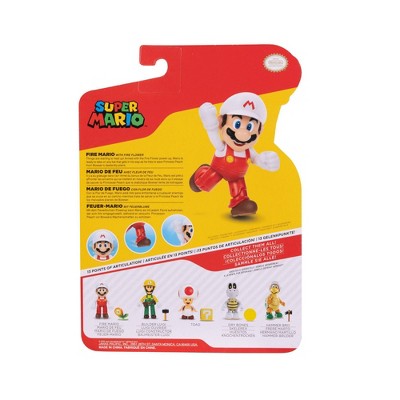 Nintendo Super Mario Fire Mario with Fire Flower Action Figure