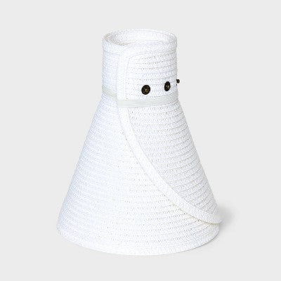 Womens Straw Visor Hat: Packable Midweight Woven Headwear