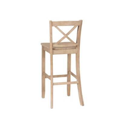 Linon Torino Wash X Back Counter Height Barstool Gray (LOCAL PICKUP ONLY)