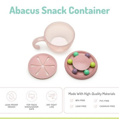 Melii Abacus Snack Container - 11.5 fl oz - Pink