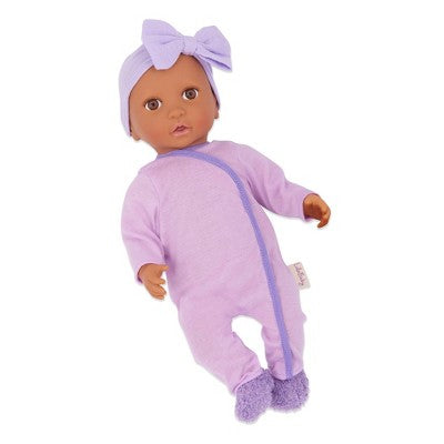 LullaBaby Baby Doll Clothing Set Pink Dress Pajama and Pink Star Bath Towel