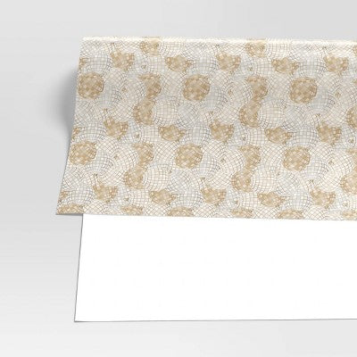 25 sq ft Metallic Mirrored Ball Ornaments Christmas Gift Wrap Gold/Silver: Wondershop: FSC Certified (LOCAL PICKUP ONLY)