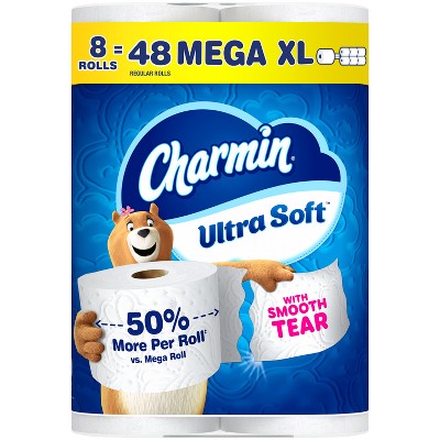 Charmin Ultra Soft Toilet Paper - 8 Mega XL Rolls