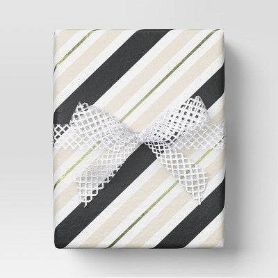 18' Christmas Premium Netted Ribbon Silver Sheer - Wondershop