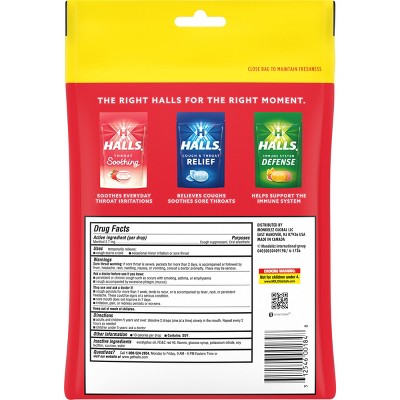 Halls Cough & Throat Relief - Strawberry - 80ct