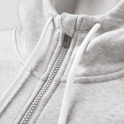 Women's Fleece Full Zip Hooded Sweatshirt - Gray XL