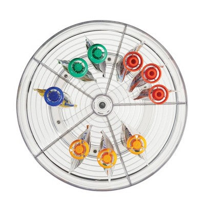iDESIGN Recycled Plastic Divided Lazy Susan Turntable Organizer Clear: 12" Kitchen Storage, Hand Wash, 0.75 lbs