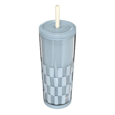 Zak Designs 25 fl oz SAN Straw Tumbler Lake Striped