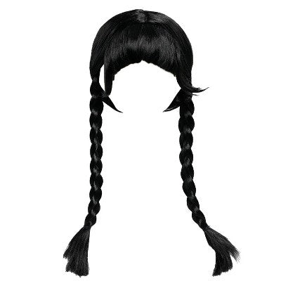 Wednesday Series Wig and Cat Ears - (Children's)