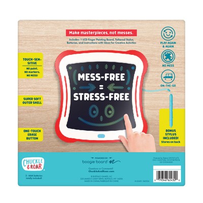 Chuckle & Roar Mess-Free LCD Finger Painting - Reusable Sensory Drawing Tablet for Toddlers & Preschoolers, Ages 3+