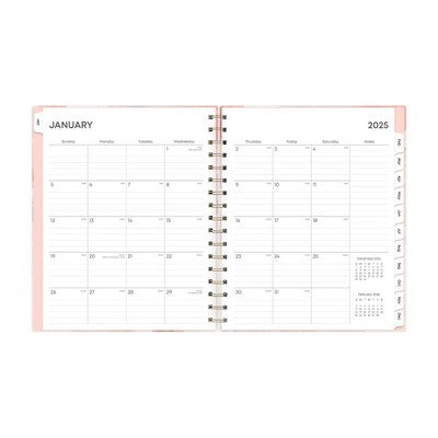 BlueSky 2025 Weekly/Monthly Planner 9.25"x7.87" Wirebound Saphne