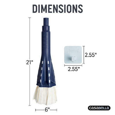 Casabella Click Clean and Organize Easy Wring Cone Mop Head and Hook