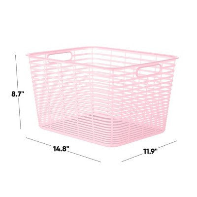 Aria Jelly Decorative Basket Large Pink - Brightroom