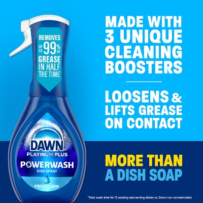 Dawn Platinum Tropical Blend Scented Powerwash Dish Soap Spray - 16 fl oz: Liquid, Multi-Surface, Removes Grease