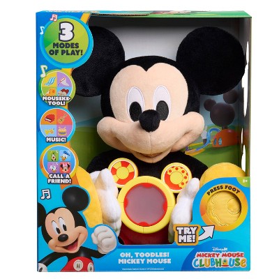 Disney Jr. Oh Toodles! 11" Mickey Mouse Interactive Plush Toy 3 Modes of Play Ages 3 and Up