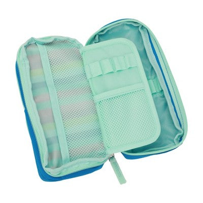 Crayola Color Rewind Striped Triple Zip Pencil Pouch