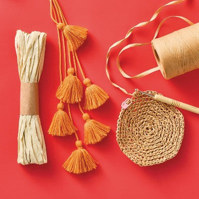 Crochet Rafia Basket Craft Kit Elevated - Mondo Llama