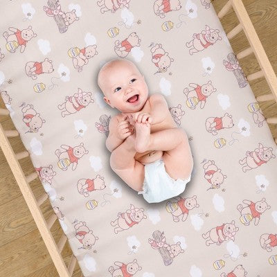 Bedtime Originals Disney Baby Winnie The Pooh & Friends Fitted Crib/Toddler Sheet