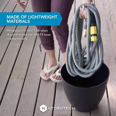 HydroTech 100ft Expandable Burst Proof Hose Yellow