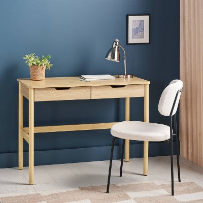 Scandi Desk with Drawers Natural - Room Essentials (LOCAL PICKUP ONLY)
