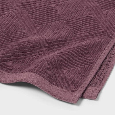 1pc Luxe Lattice Hand Towel Mauve - Threshold