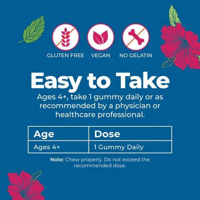MaryRuth's Kids Magnesium Calm Gummies, Hibiscus, 60 ct