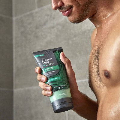 Dove Men+Care Body & Face Scrub with Plant-Based Moisturizers - Coastal Cedar & Bergamot - 9oz