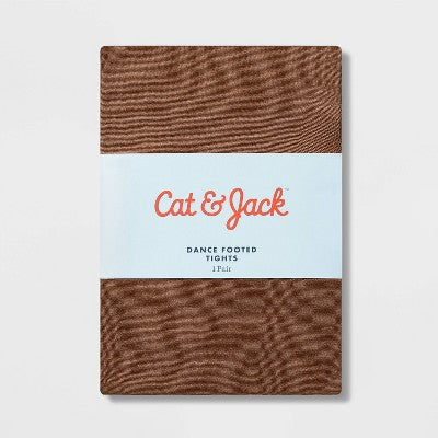 Girls' Footed Dance Tights - Cat & Jack Brown XS