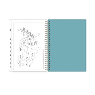 Blue Sky 5.875"x8.625" 2025-2026 Weekly/Monthly Wirebound Planner Clear Cover Tinned Light Multi