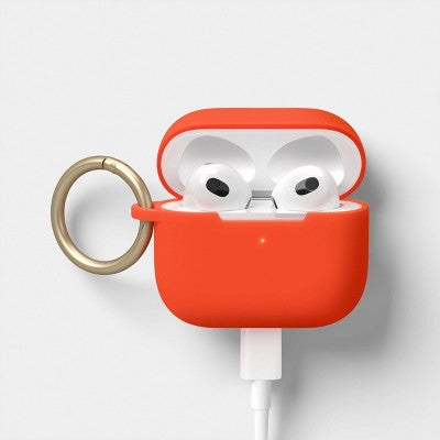 AirPods (3rd Generation) Silicone Case with Clip - heyday Poppy Orange