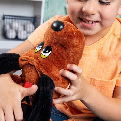 Pound Puppies Classic Plush Reddish Brown with Black Spots