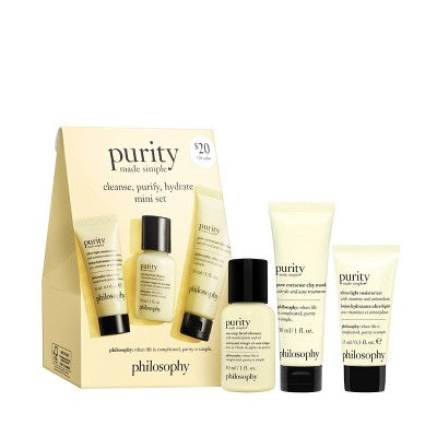 philosophy Purity Made Simple Cleanse, Purify, Hydrate Mini Set - 3pc - Ulta Beauty